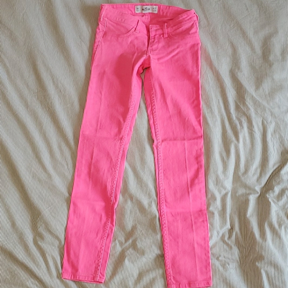 Hollister Neon Pink Skinny Jeans